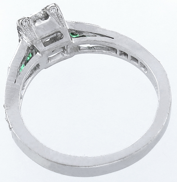 0.88ct diamond emerald engagement ring photo 1