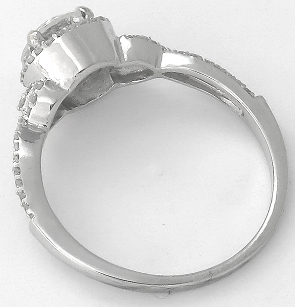 vintage 0.97ct diamond 14k gold engagement ring 3/4 view photo