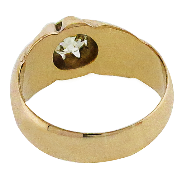 Antique 1.00ct Diamond Solitaire Gold Ring