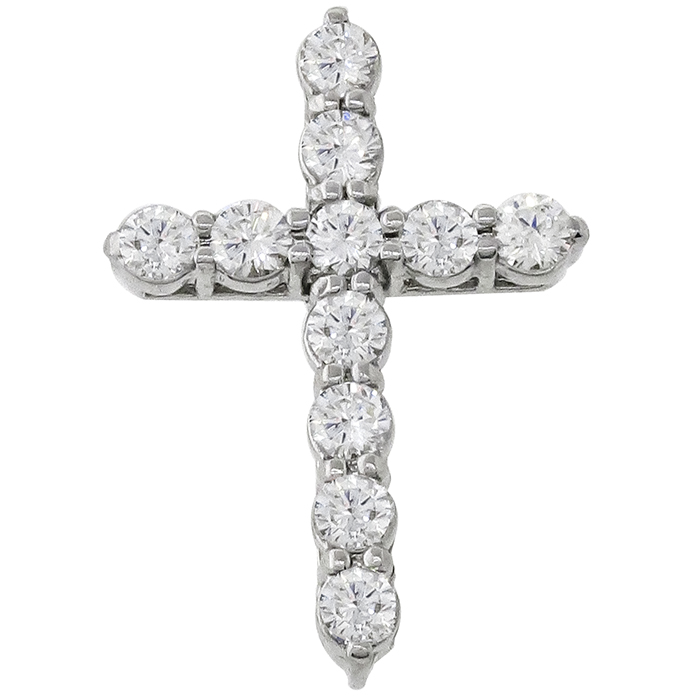 1.32ct Diamond Gold Cross Pendant