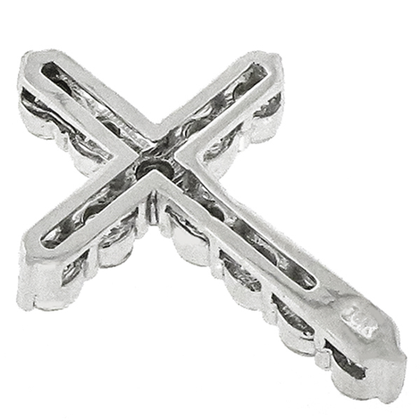 1.32ct Diamond Gold Cross Pendant