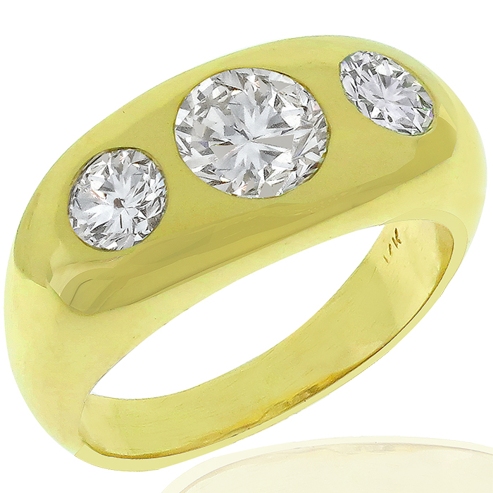 Diamond 14k Yellow Gold Anniversary Ring