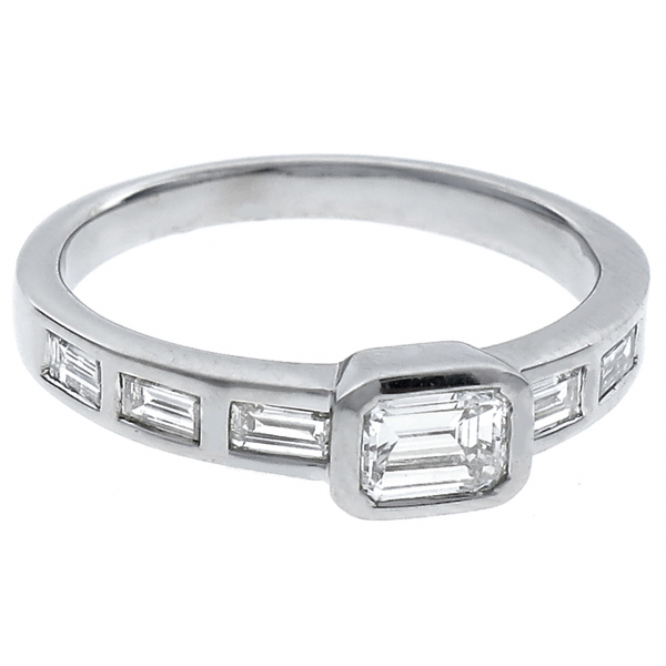 diamond 18k white gold engagement ring 1