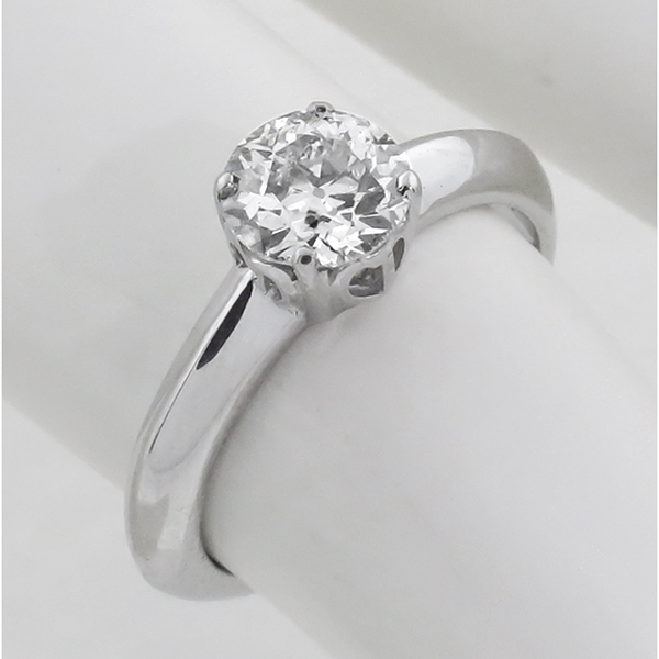 platinum solitaire diamond ring 1