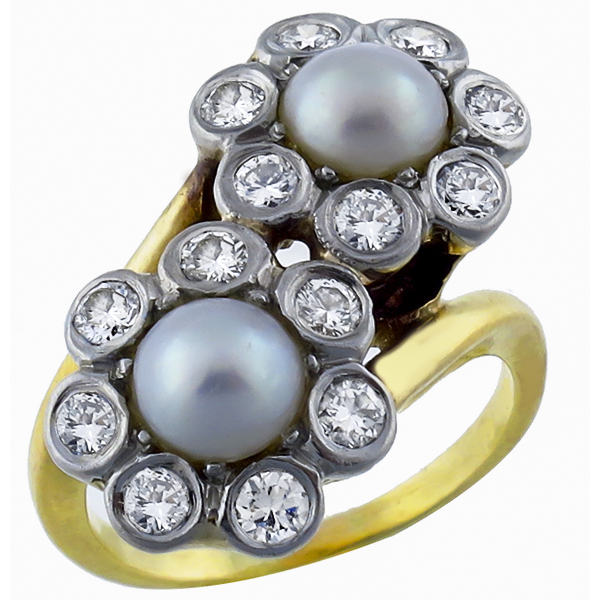  diamond 14k yellow  gold ring 1