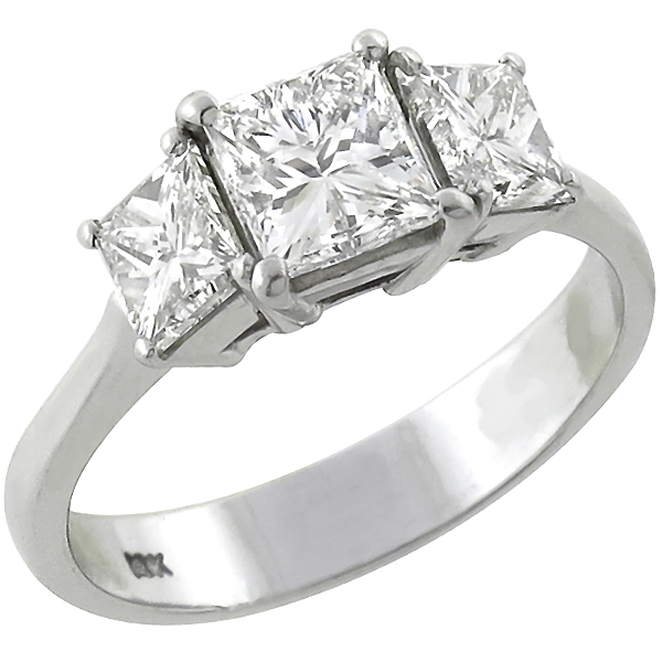 diamond 18k  white gold engagement ring 1