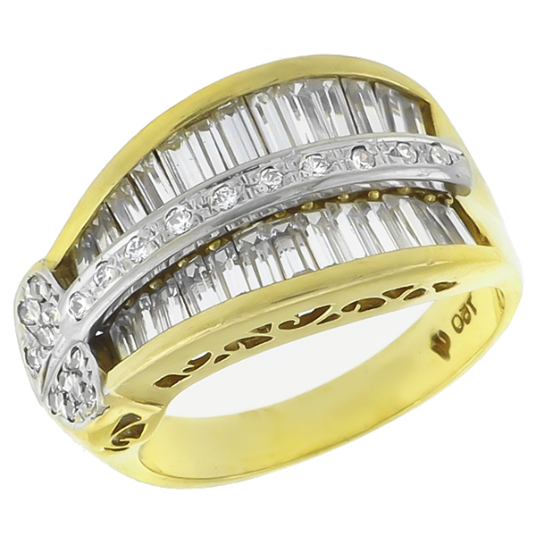 diamond 18k yellow gold ring 1