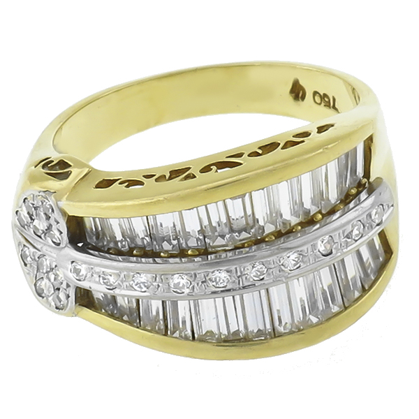 diamond 18k yellow gold ring 1