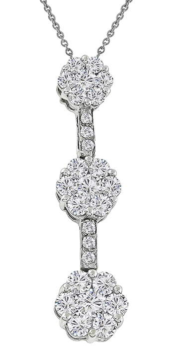 1.50ct Diamond 14k White Gold Pendant