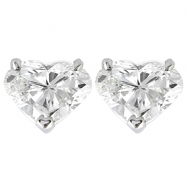 14k white gold diamond stud earrings 1