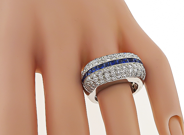 1.75ct Diamond 0.75ct Sapphire Ring