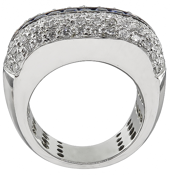 1.75ct Diamond 0.75ct Sapphire Ring