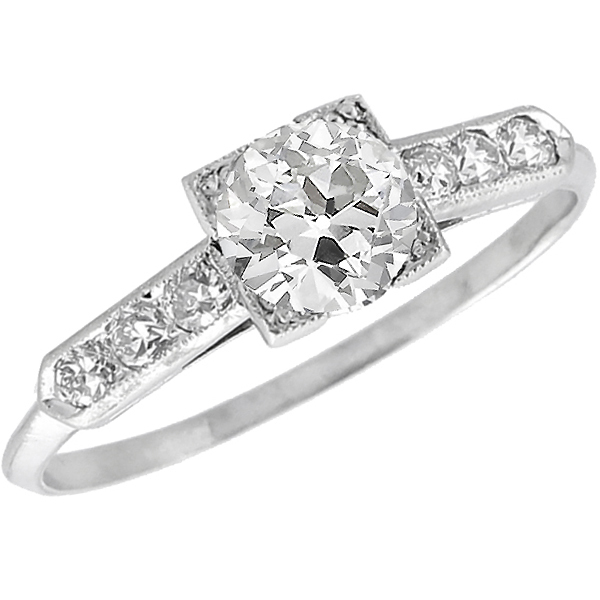  diamond platinum engagement ring 1