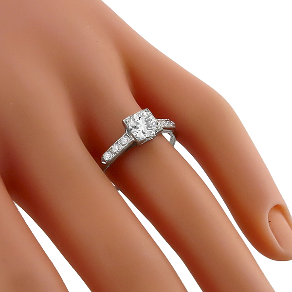  diamond platinum engagement ring 1