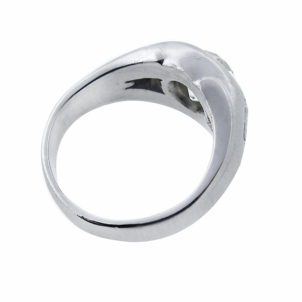 diamond 14k white gold gypsy ring  1