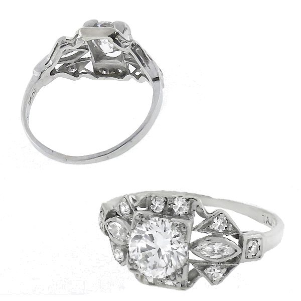 platinum diamond engagement ring 1