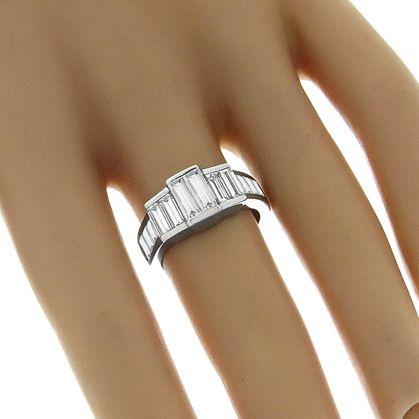 Estate Diamond Platinum Ring