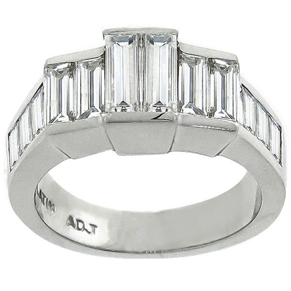 Estate Diamond Platinum Ring