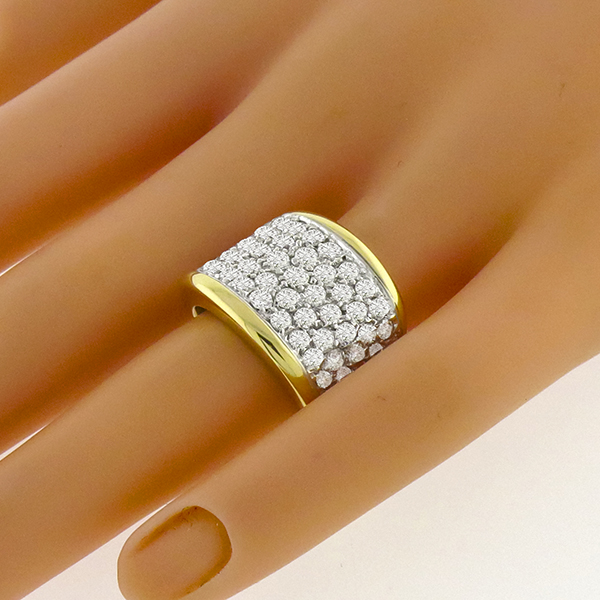 Diamond Cluster Gold Ring