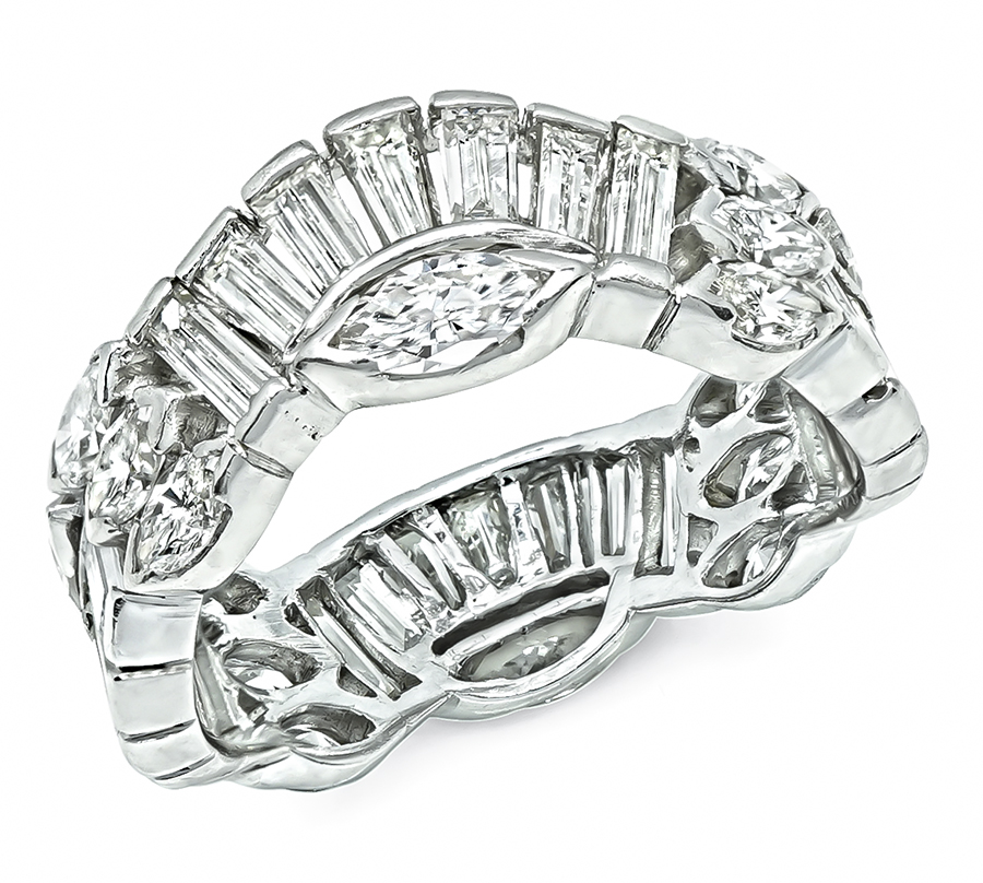 Vintage 2.75ct Diamond Eternity Wedding Band