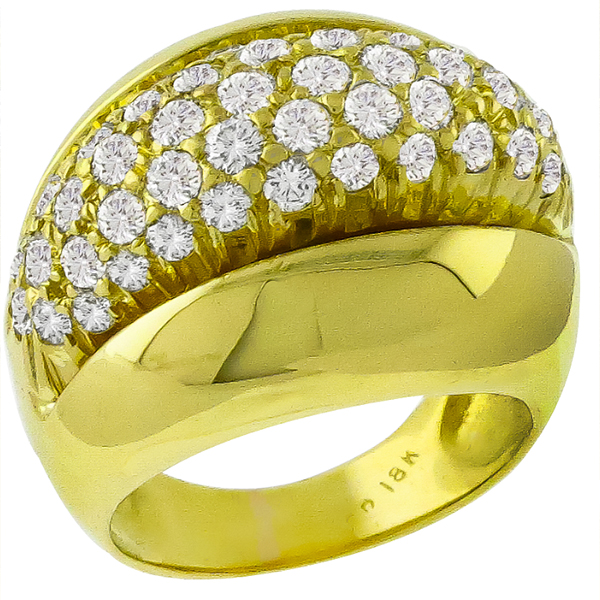 Diamond Cluster Gold Ring | Israel Rose