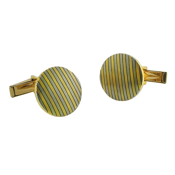 18k yellow and white gold cufflinks 1