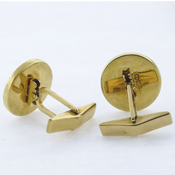 18k yellow and white gold cufflinks 1