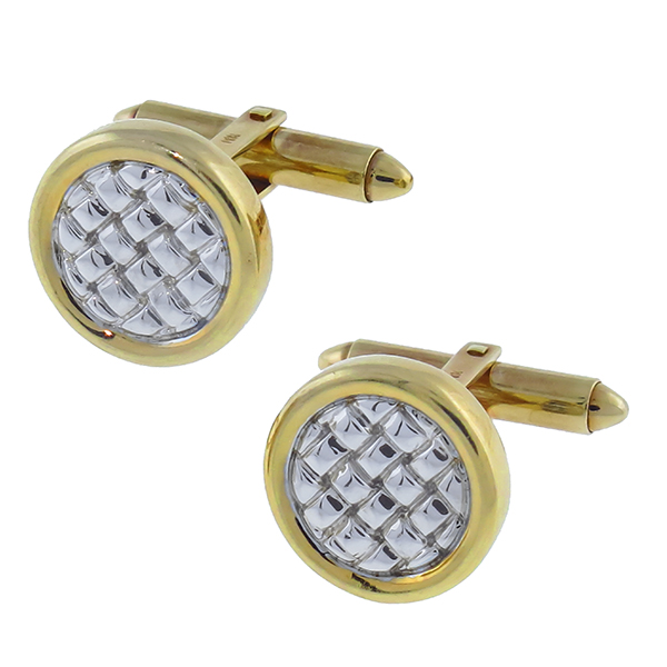  14k yellow and white gold cufflinks 1