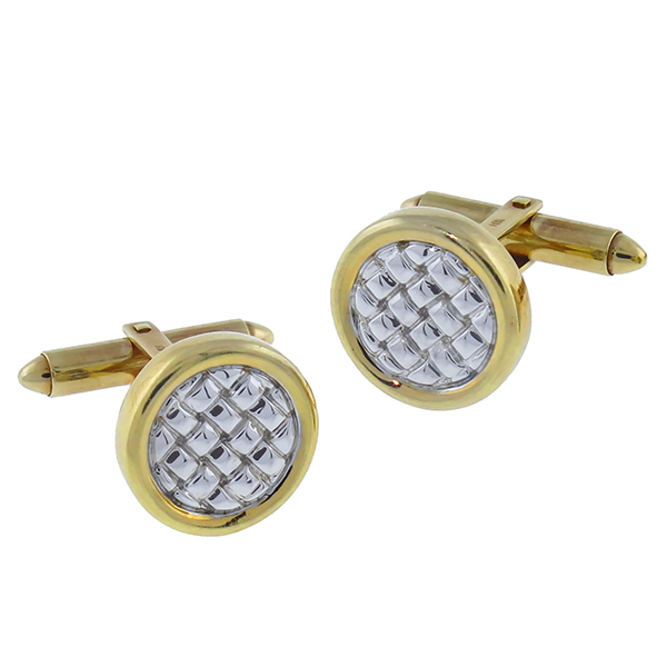  14k yellow and white gold cufflinks 1