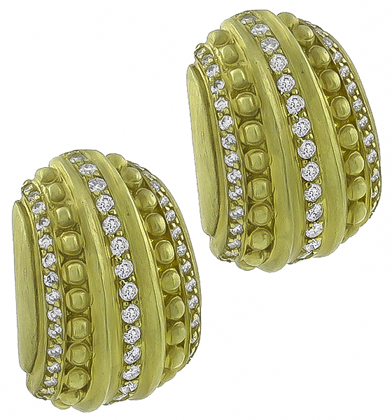 2.00ct Diamond Gold Earrings Photo 1