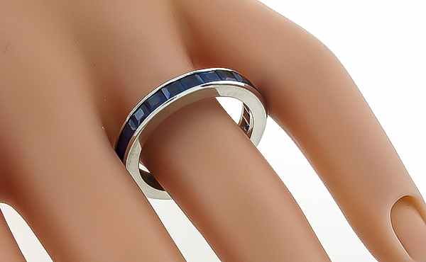 2.00ct Sapphire Eternity Wedding Band Photo 1