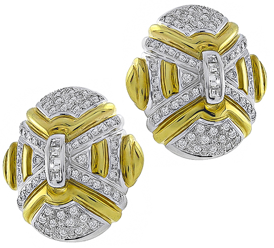 2.20ct Diamond Gold Earrings Photo 1