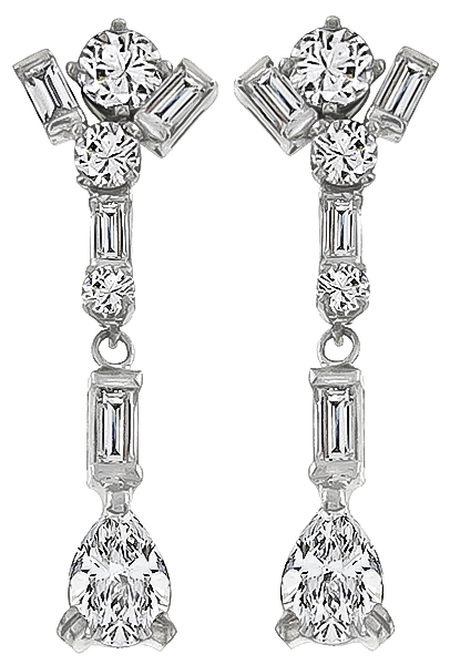 2.25ct Diamond Drop Earrings Photo 1