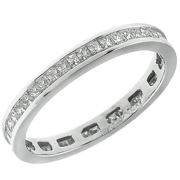 18k white gold diamond eternity wedding band 1