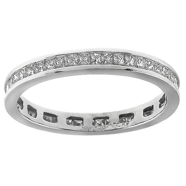 18k white gold diamond eternity wedding band 1