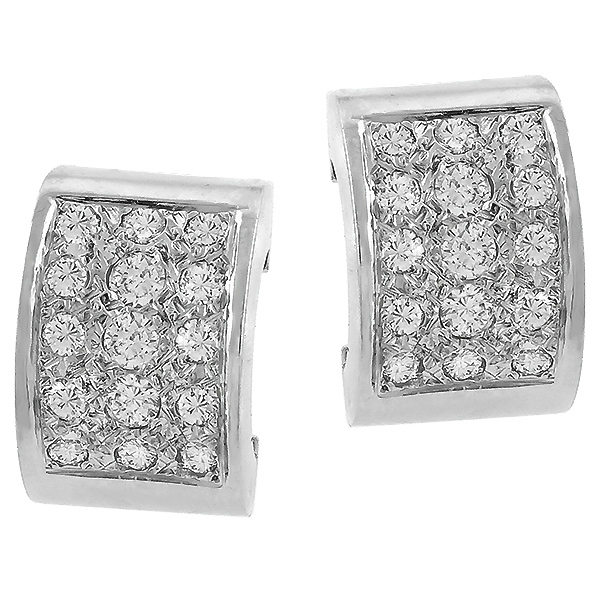 diamond 14k white gold earrings 1