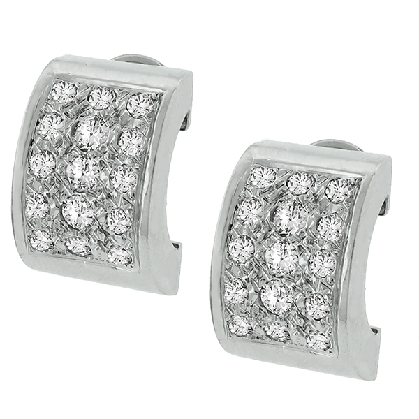 diamond 14k white gold earrings 1