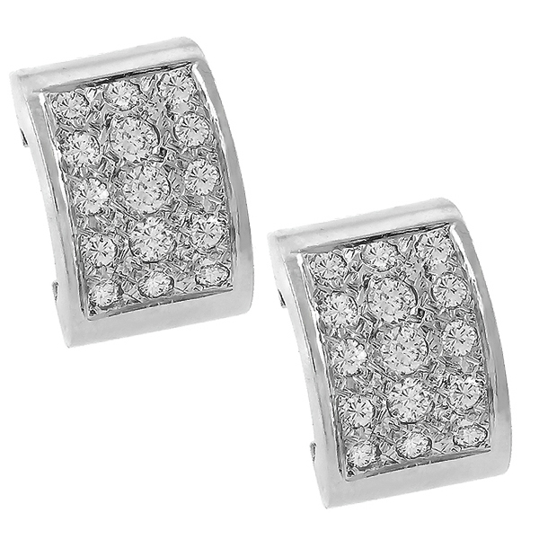 diamond 14k white gold earrings 1