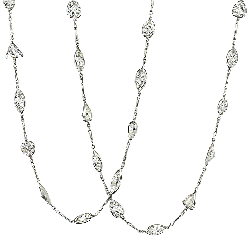 34.61ct Diamond By The Yard Necklace