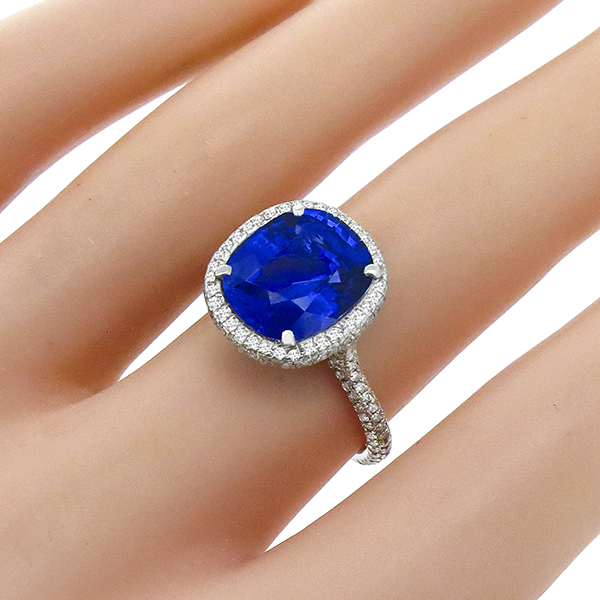 4.80ct Ceylon Sapphire 1.25ct Diamond Engagement Ring 