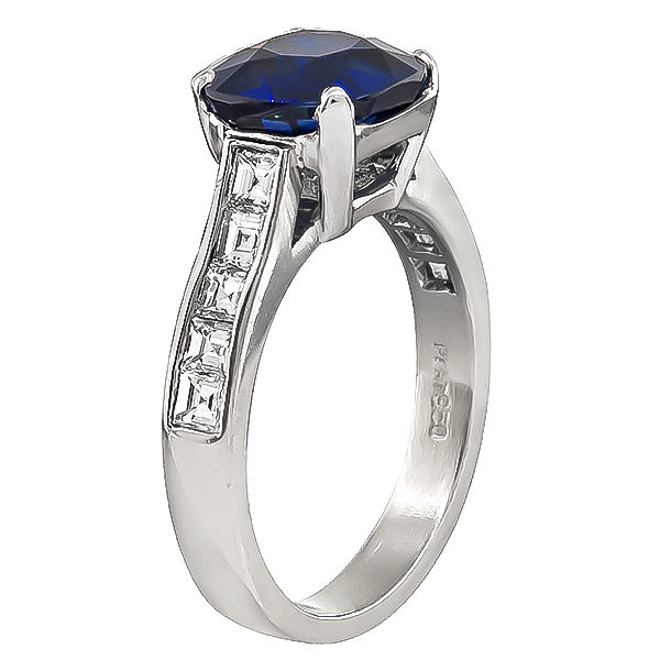 4.17ct Sapphire 0.75ct Diamond Engagement Ring