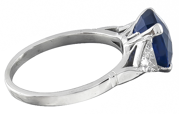 4.63ct Sapphire 0.60ct Diamond Engagement Ring Photo 1