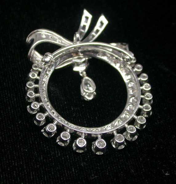 Estate 4.00ct Diamond Platinum Pin