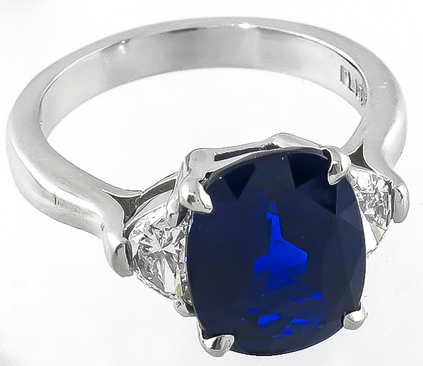 5.17ct Sapphire 0.60ct Diamond Engagement Ring Photo 1