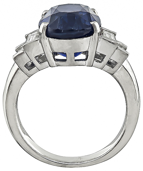 5.42ct Sapphire Diamond Engagement Ring
