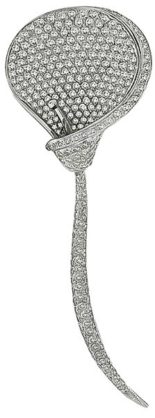 5.58ct Diamond Flower Pin