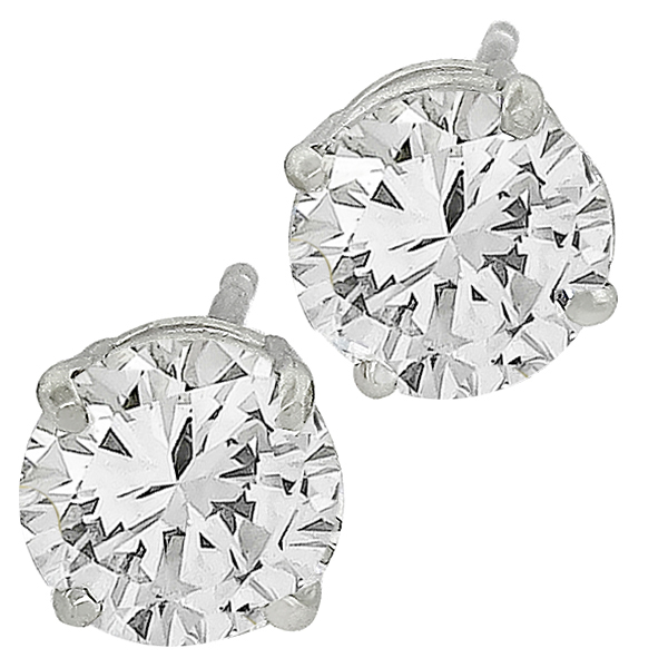 2.06ct Diamond Gold Stud Earrings | Israel Rose