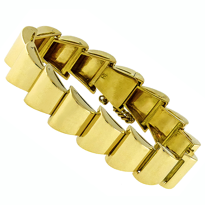 Retro Gold Geometric Bracelet 