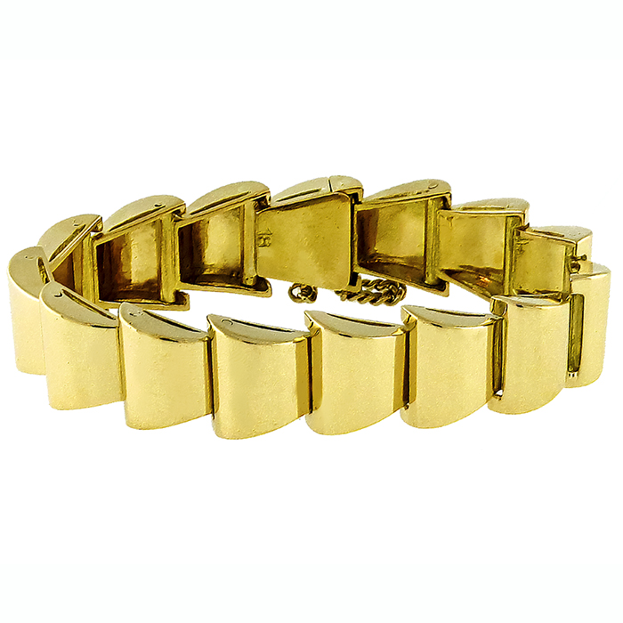 Retro Gold Geometric Bracelet 