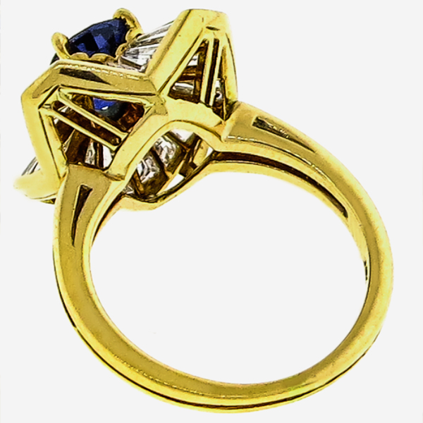 Oscar Heyman 2.00ct Sapphire Diamond Gold Ring